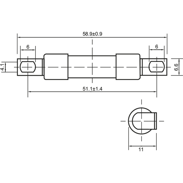 Fusibles PV dimensiones